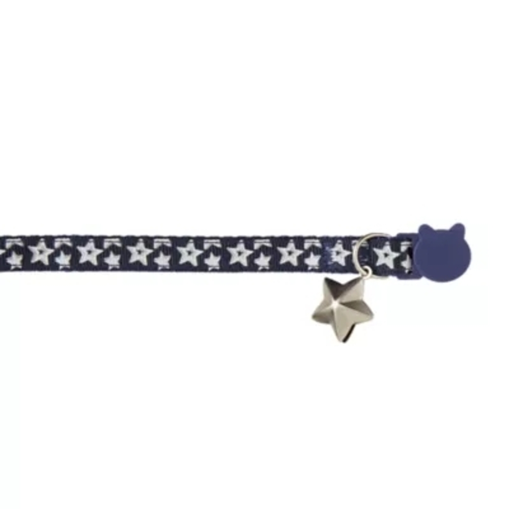 Whisker City Exclusive Night Stars Easy Release Adult Cat Collar (8-12in) NWT
